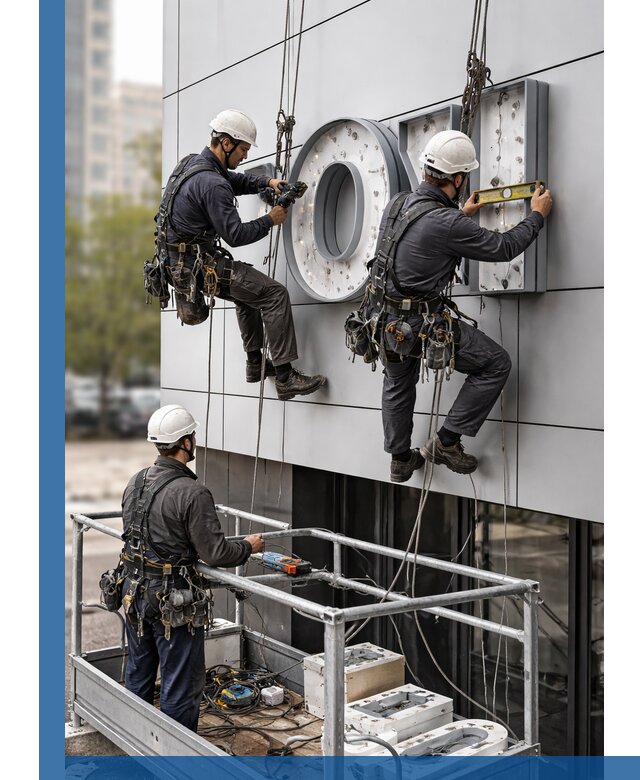 Профессиональный монтаж световых букв в Домодедове под ключ