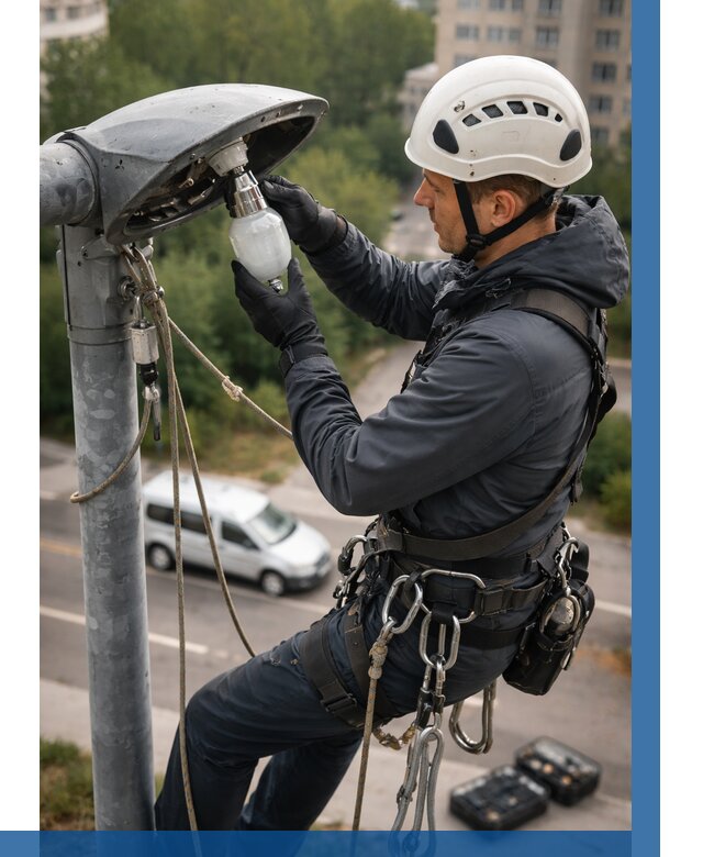 Замена ламп на высоте в Домодедове от 2632 р. | ВЫСОТНИК-Дмд