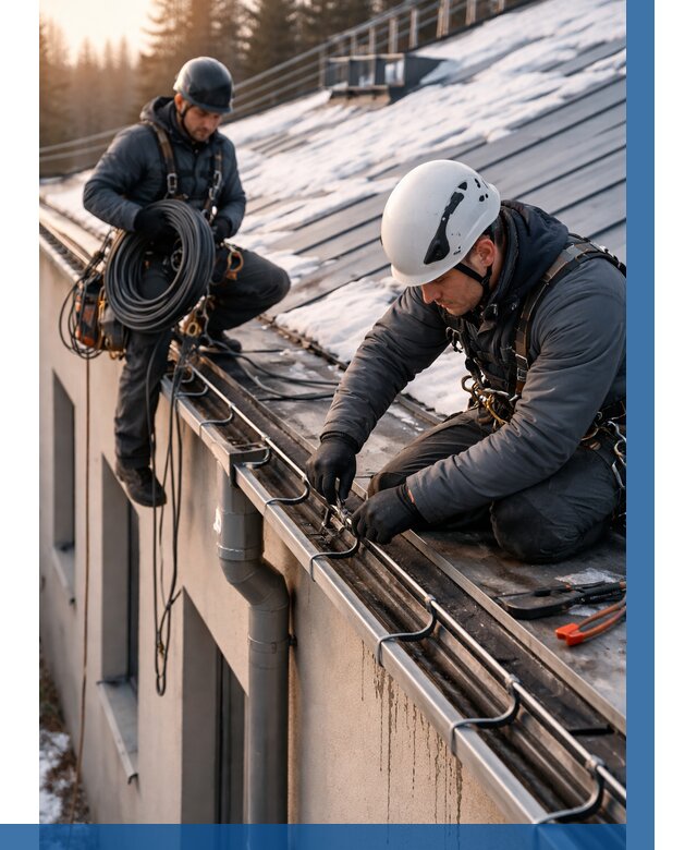 Монтаж греющего кабеля на кровле в Домодедове от 474 р. | ВЫСОТНИК-Дмд