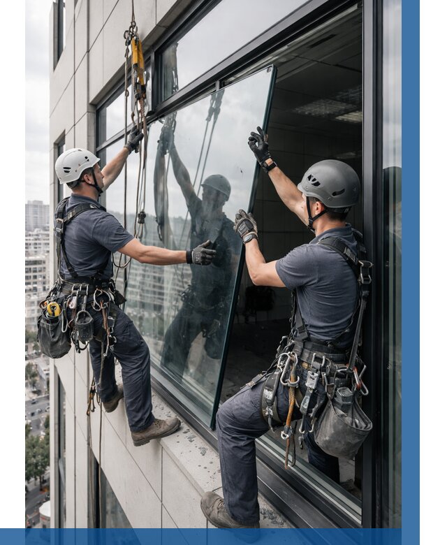 Замена стеклопакетов на высоте в Домодедове от 5789 р. | ВЫСОТНИК-Дмд