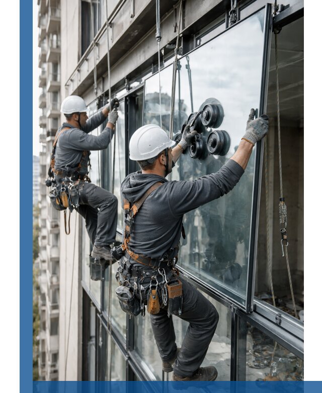 Витражное остекление фасадов и лоджий в Домодедове под ключ