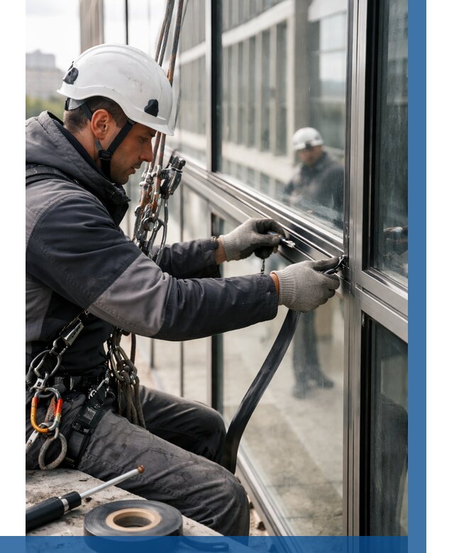 Ремонт витражных конструкций в Домодедове от 3684 р. | ВЫСОТНИК-Дмд