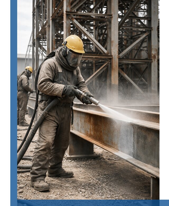 Пескоструйная очистка металлоконструкций в Домодедове промышленная