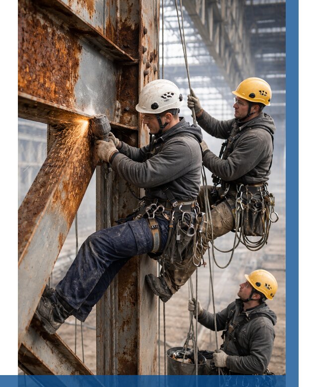 Зачистка металла от ржавчины в Домодедове от 368 р. | ВЫСОТНИК-Дмд