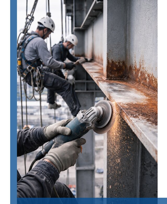 Зачистка металла от ржавчины и подготовка поверхностей в Домодедове