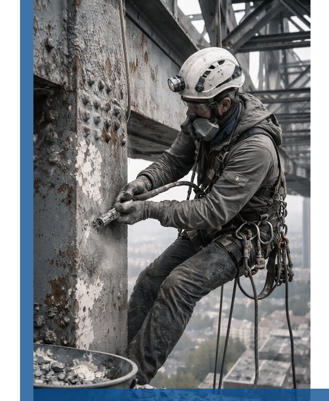 Удаление старой краски с металлических конструкций в Домодедове