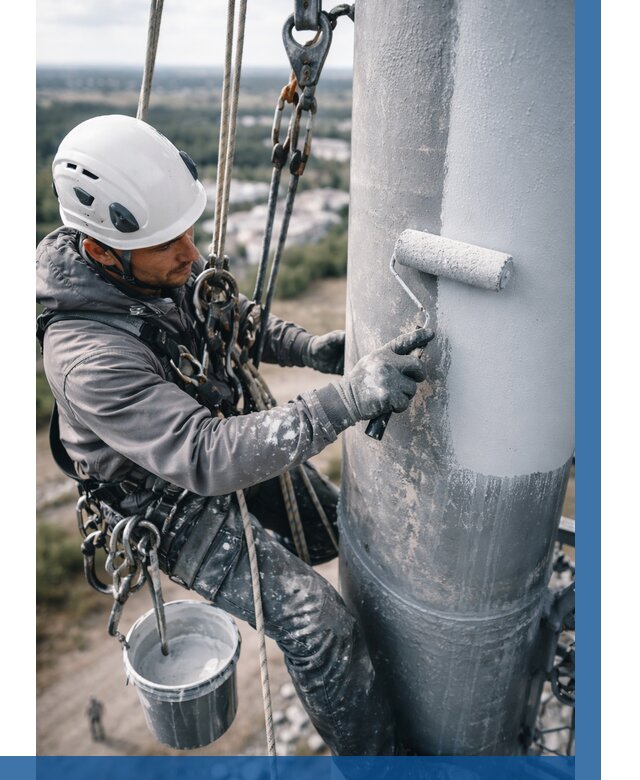 Покраска мачт связи под ключ в Домодедове от 895 р. | ВЫСОТНИК-Дмд