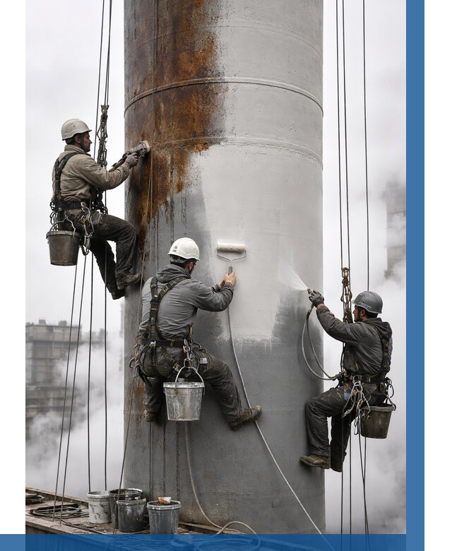 Покраска дымовых труб в Домодедове от 8947 р. | ВЫСОТНИК-Дмд