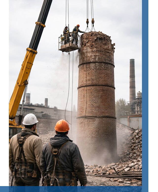 Демонтаж дымовой трубы в Домодедове от 94734 р. | ВЫСОТНИК-Дмд, смета