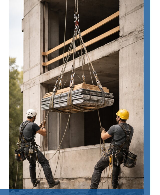 Подъем материала на этаж веревками в Домодедове от 1579 р. | ВЫСОТНИК-Дмд