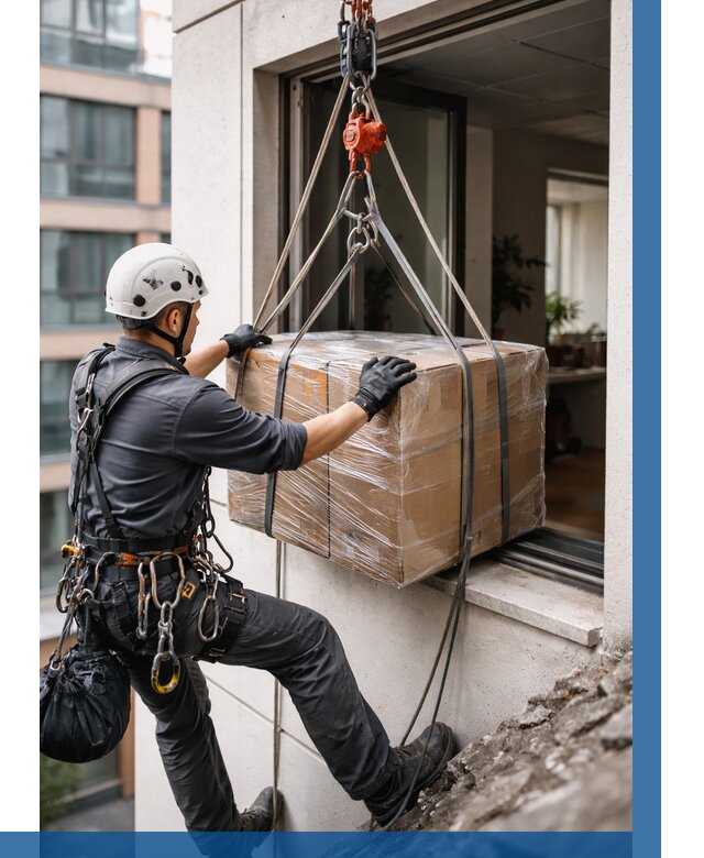 Подъем груза через окно в Домодедове от 4737 р. | ВЫСОТНИК-Дмд