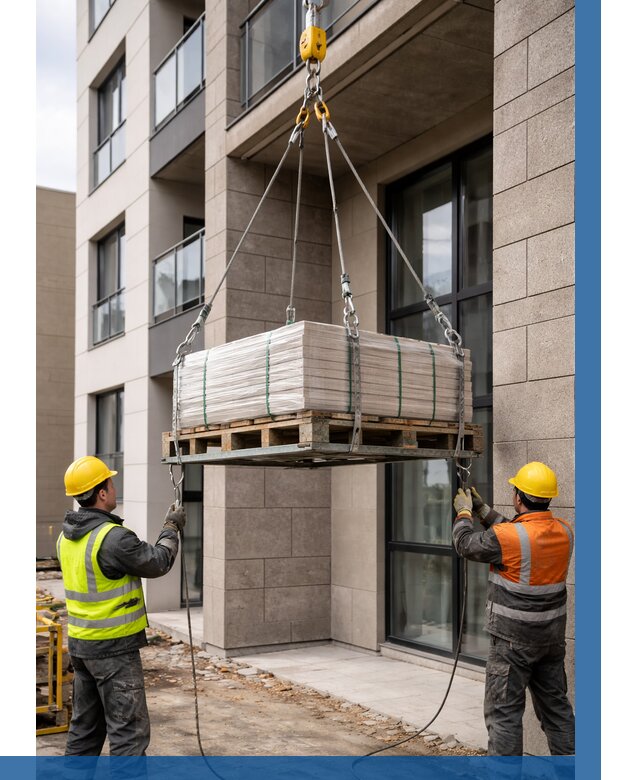 Подъем керамогранита на этаж в Домодедове от 3684 р. | ВЫСОТНИК-Дмд