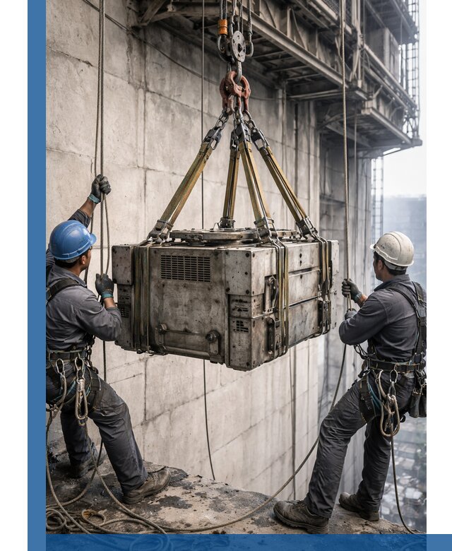 Такелажные работы на высоте, подъем и монтаж грузов в Домодедове