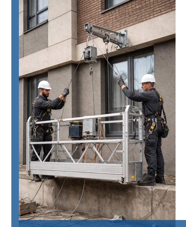 Монтаж и подъем фасадной люльки в Домодедове с гарантией безопасности