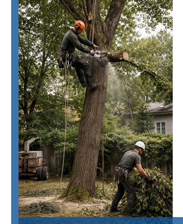 Кронирование деревьев в Домодедове, безопасная высотная обрезка