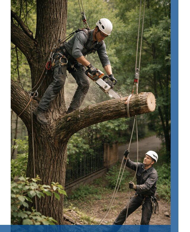 Спил деревьев альпинистами в Домодедове от 8421 р. | ВЫСОТНИК-Дмд