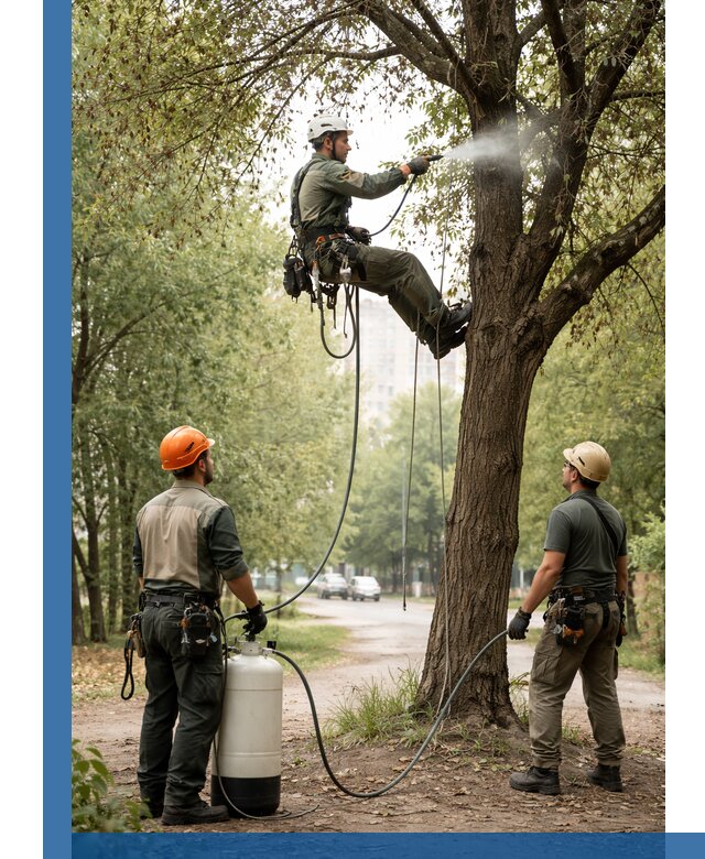 Обработка деревьев от вредителей в Домодедове профессиональная защита