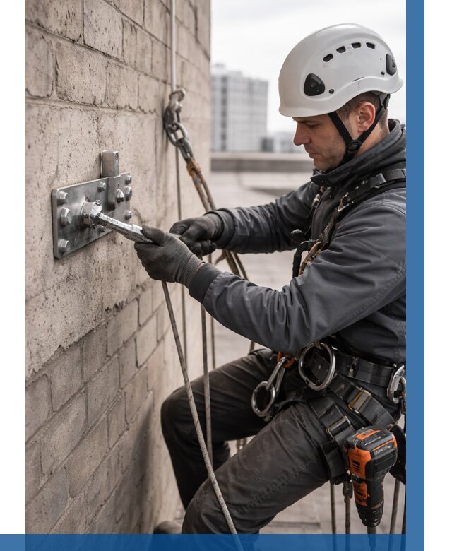 Установка анкерных точек в Домодедове от 3684 р. | ВЫСОТНИК-Дмд