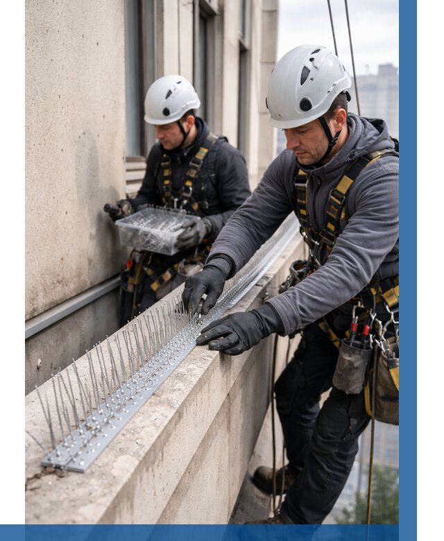 Установка шипов от птиц в Домодедове от 895 р. | ВЫСОТНИК-Дмд